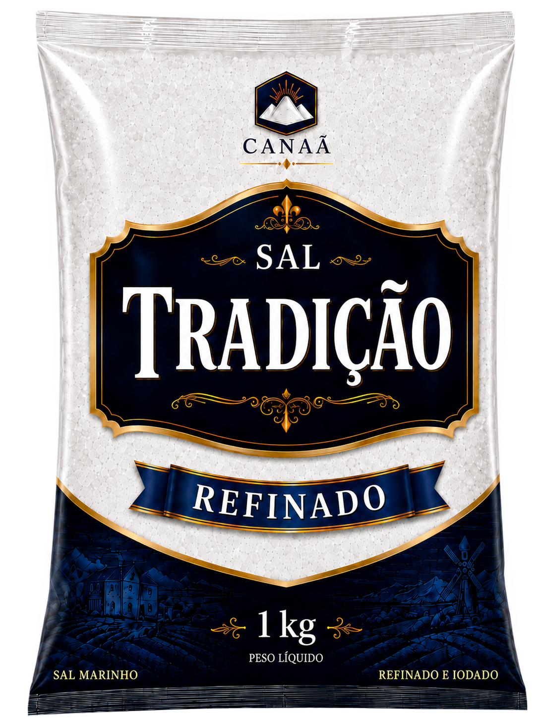 Embalagem oficial do Sal Tradição Refinado de 1 kg